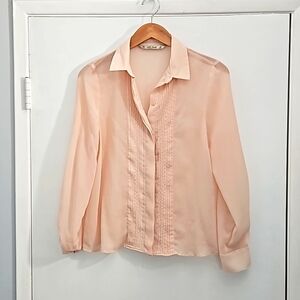 Top - Sheer and Pleated